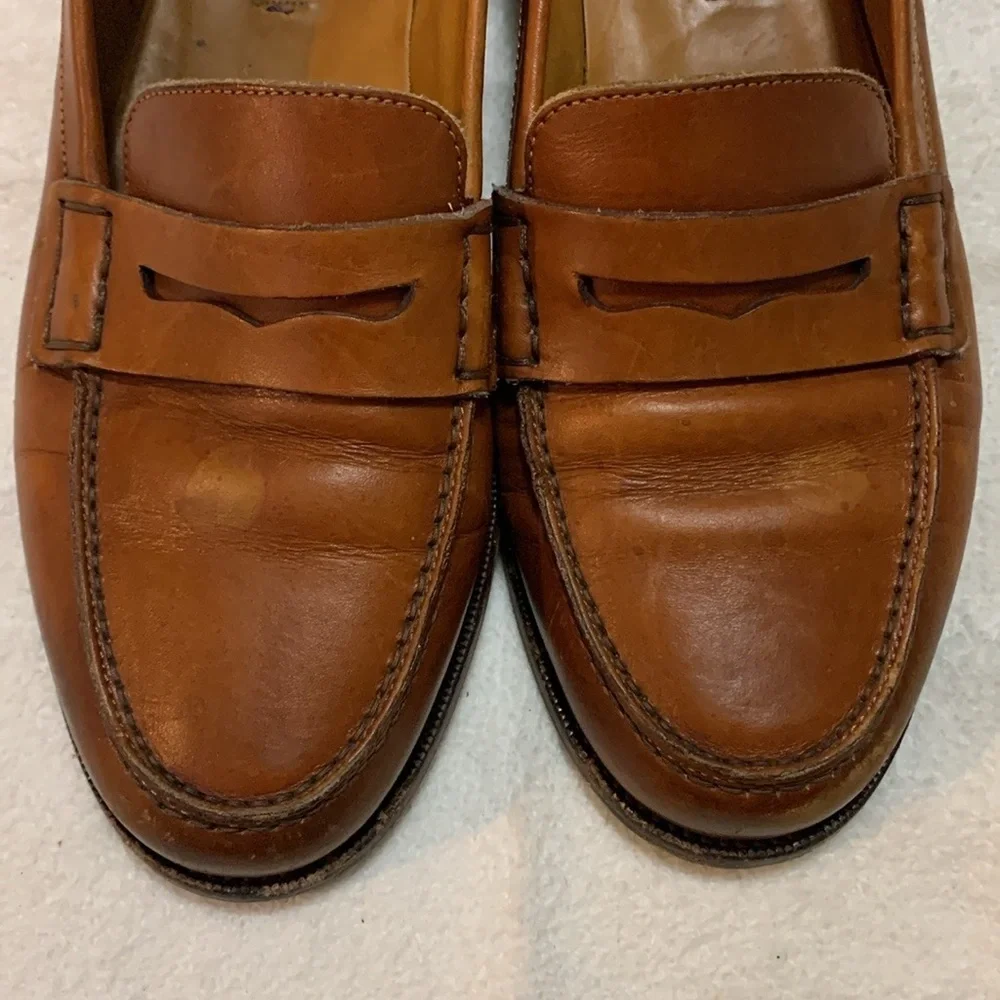 Ralph Lauren Men’s Purple Label Chalmers Burnished Calfskin Penny Loafer